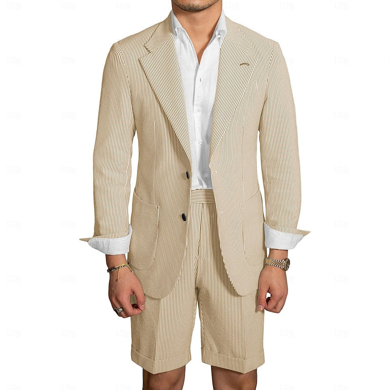 Fashionable Two-Piece Wedding Suit For Men Tailored Fit With Single Breast And Two Buttons