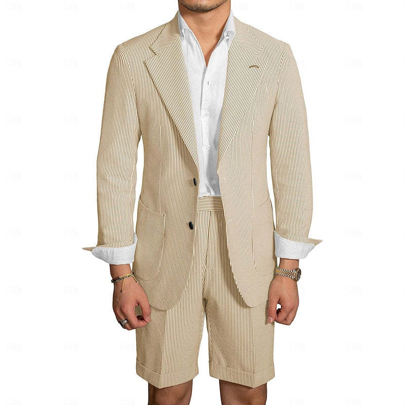 Fashionable Two-Piece Wedding Suit For Men Tailored Fit With Single Breast And Two Buttons