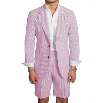 Fashionable Two-Piece Wedding Suit For Men Tailored Fit With Single Breast And Two Buttons