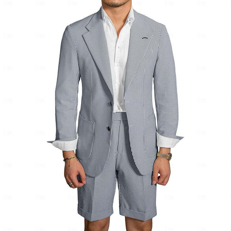 Fashionable Two-Piece Wedding Suit For Men Tailored Fit With Single Breast And Two Buttons