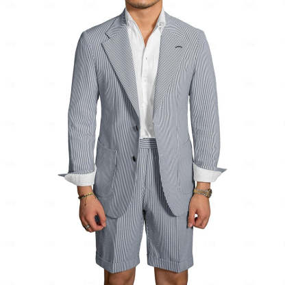 Fashionable Two-Piece Wedding Suit For Men Tailored Fit With Single Breast And Two Buttons