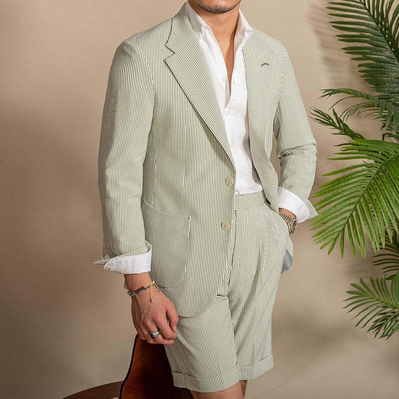 Fashionable Two-Piece Wedding Suit For Men Tailored Fit With Single Breast And Two Buttons