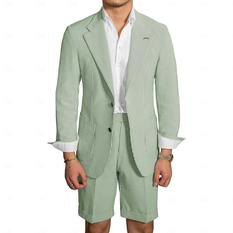 Fashionable Two-Piece Wedding Suit For Men Tailored Fit With Single Breast And Two Buttons