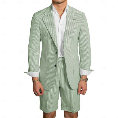 Fashionable Two-Piece Wedding Suit For Men Tailored Fit With Single Breast And Two Buttons