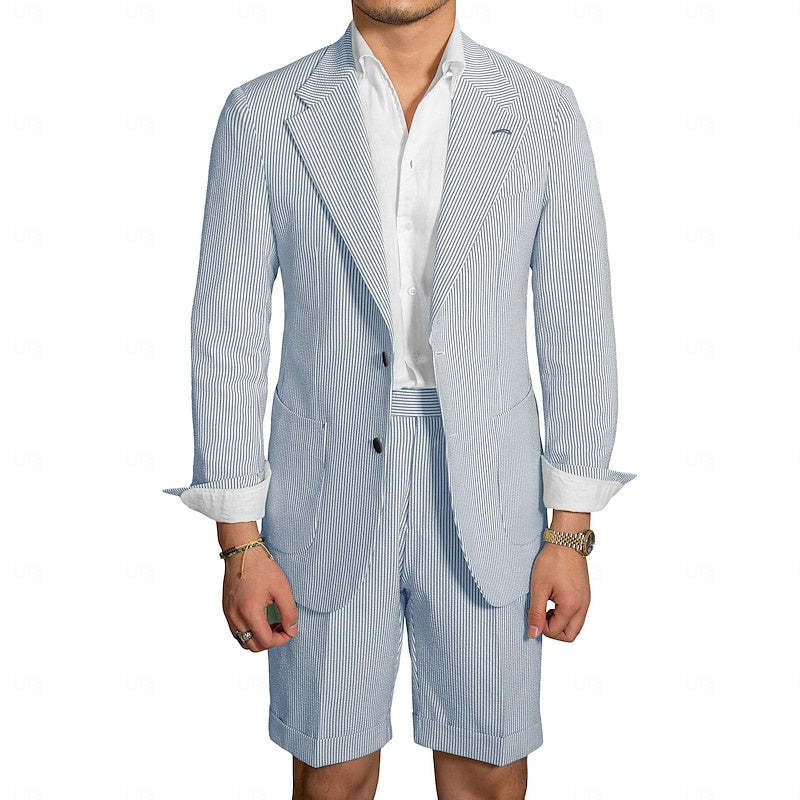 Fashionable Two-Piece Wedding Suit For Men Tailored Fit With Single Breast And Two Buttons
