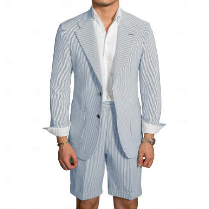 Fashionable Two-Piece Wedding Suit For Men Tailored Fit With Single Breast And Two Buttons