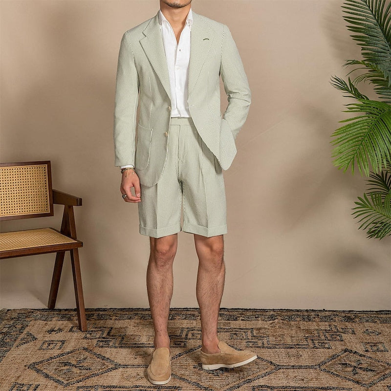 Fashionable Two-Piece Wedding Suit For Men Tailored Fit With Single Breast And Two Buttons