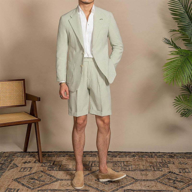 Fashionable Two-Piece Wedding Suit For Men Tailored Fit With Single Breast And Two Buttons