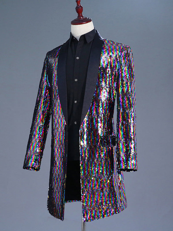 Single-Breasted Men's Acrylic Fibers Wedding Suit With Buckle And Tailored Fit Collar