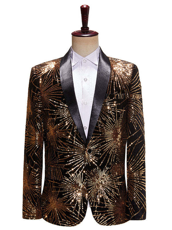 Single-Button Wedding Suit For Men In Tailored Fit With Long Polyester Sleeves