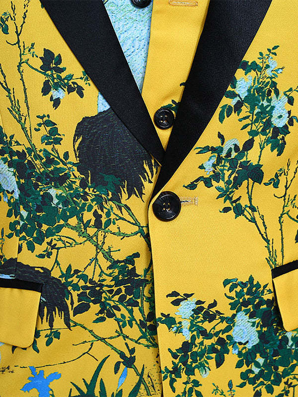 Single-Breasted One-Button Nylon Wedding Suit For Men With Shawl Collar In Tailored Fit