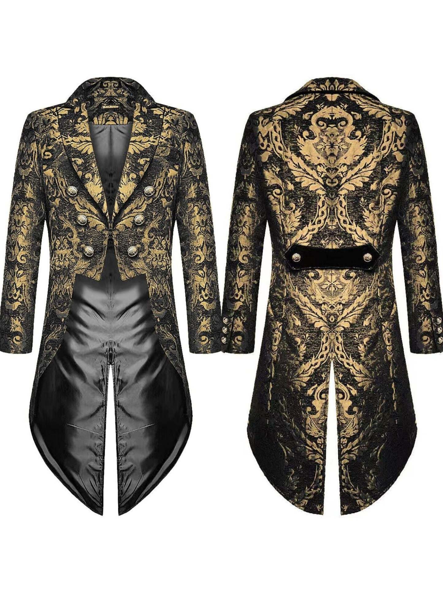 Exquisite Floral Tailcoat Suit For Men In Retro Style