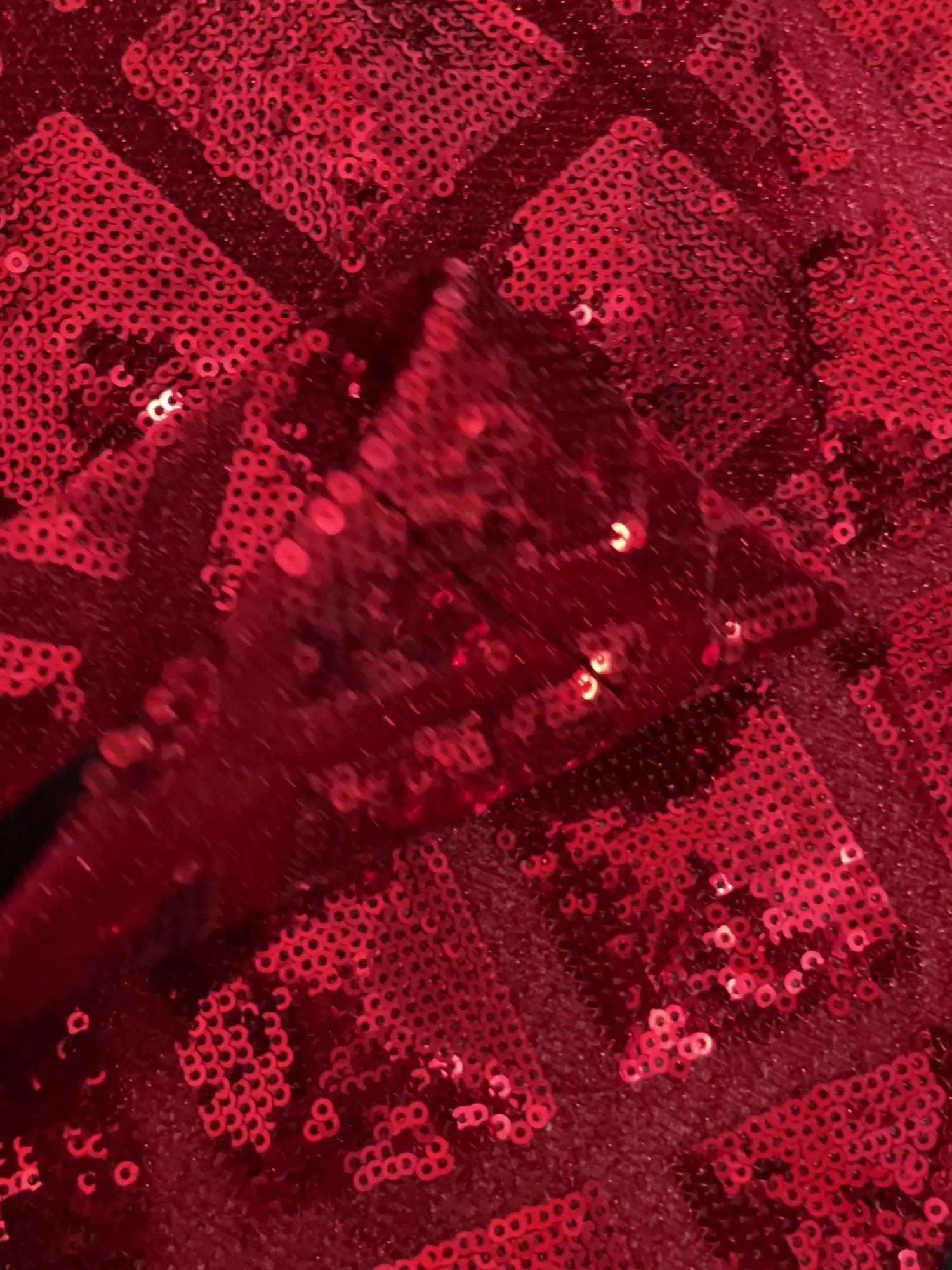 Fashionable Red Cube Sequin Suit For Men's Leisure And Party Wear