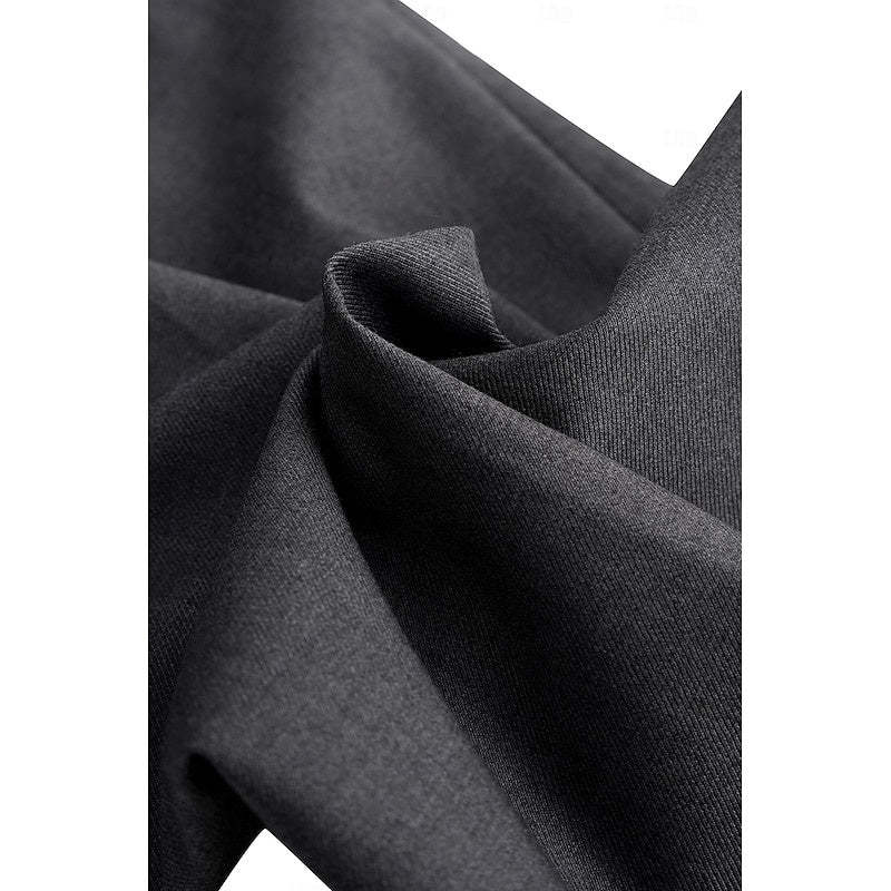 Men's Dark Gray Tailored Fit Single-Breasted One-Button 2-Piece Prom And Wedding Suit