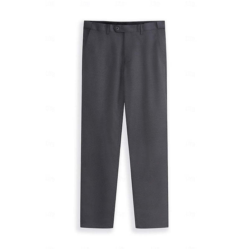 Men's Dark Gray Tailored Fit Single-Breasted One-Button 2-Piece Prom And Wedding Suit