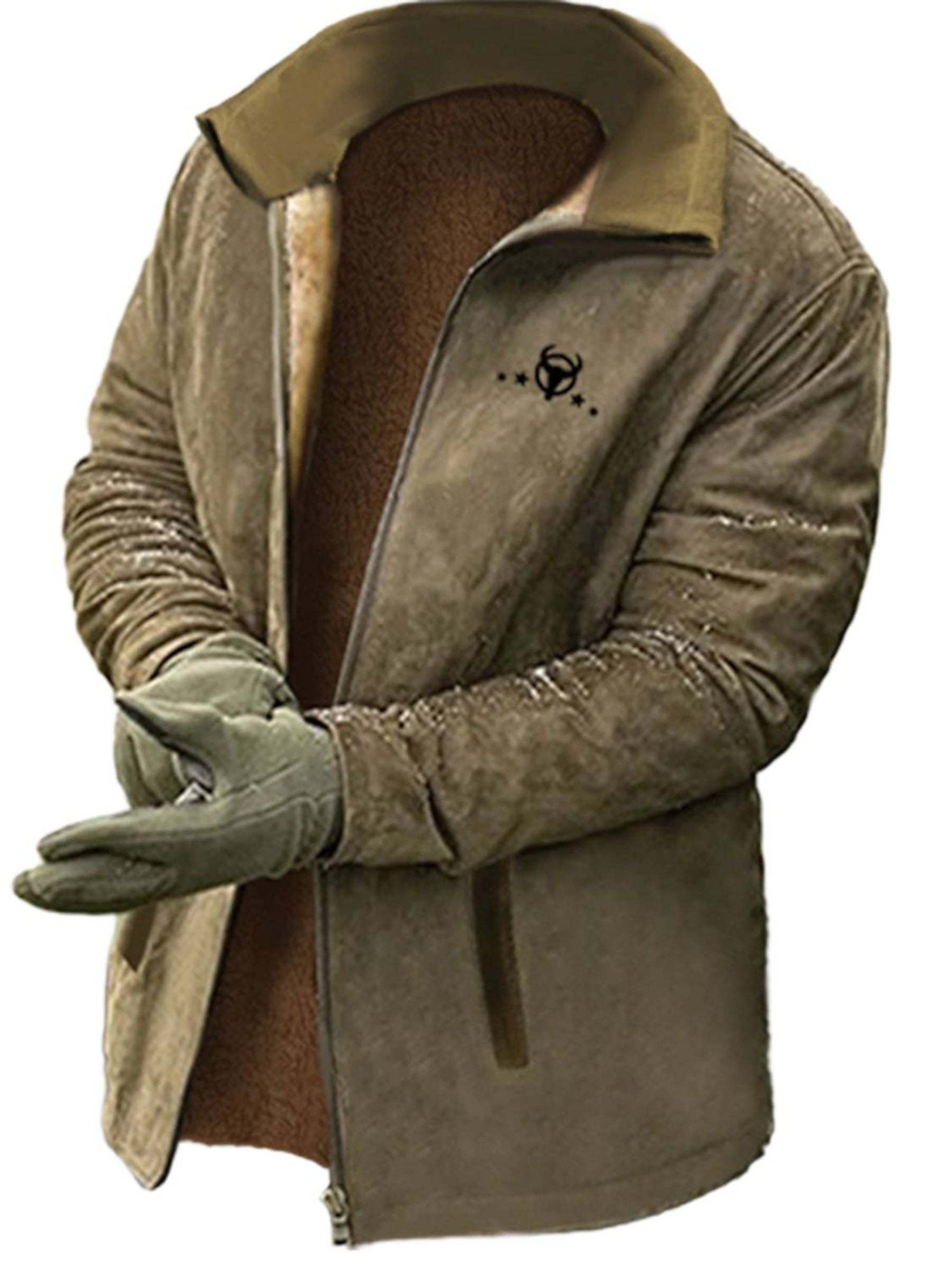 Brown Winter Warm Fashion Cowboy Jacket for Men