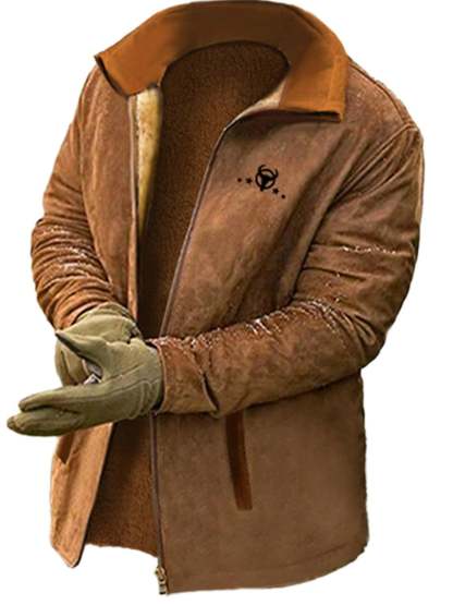 Brown Winter Warm Fashion Cowboy Jacket for Men