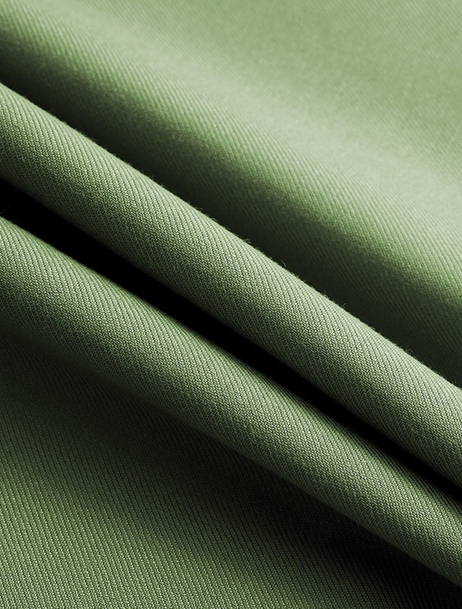 Green Two-Button Single-Breasted Formal Suit Set For Men Standard Fit