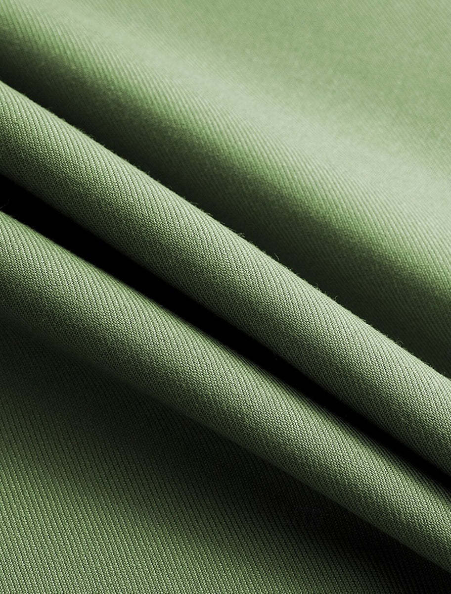 Green Two-Button Single-Breasted Formal Suit Set For Men Standard Fit