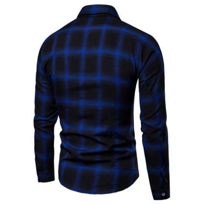 Casual Plaid Shirt For Men With Long Loose Sleeves