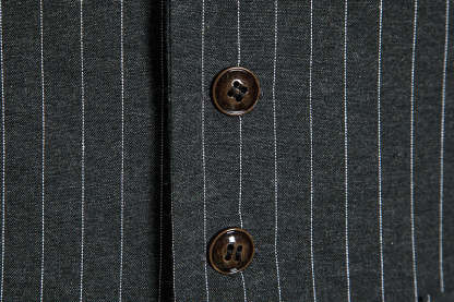 Retro Striped Single-Breasted Vest For Men In Black