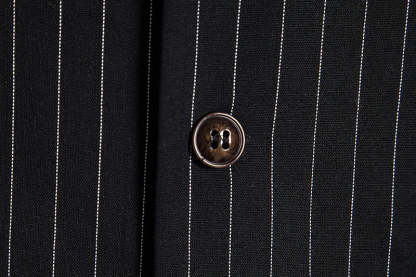 Retro Striped Single-Breasted Vest For Men In Black