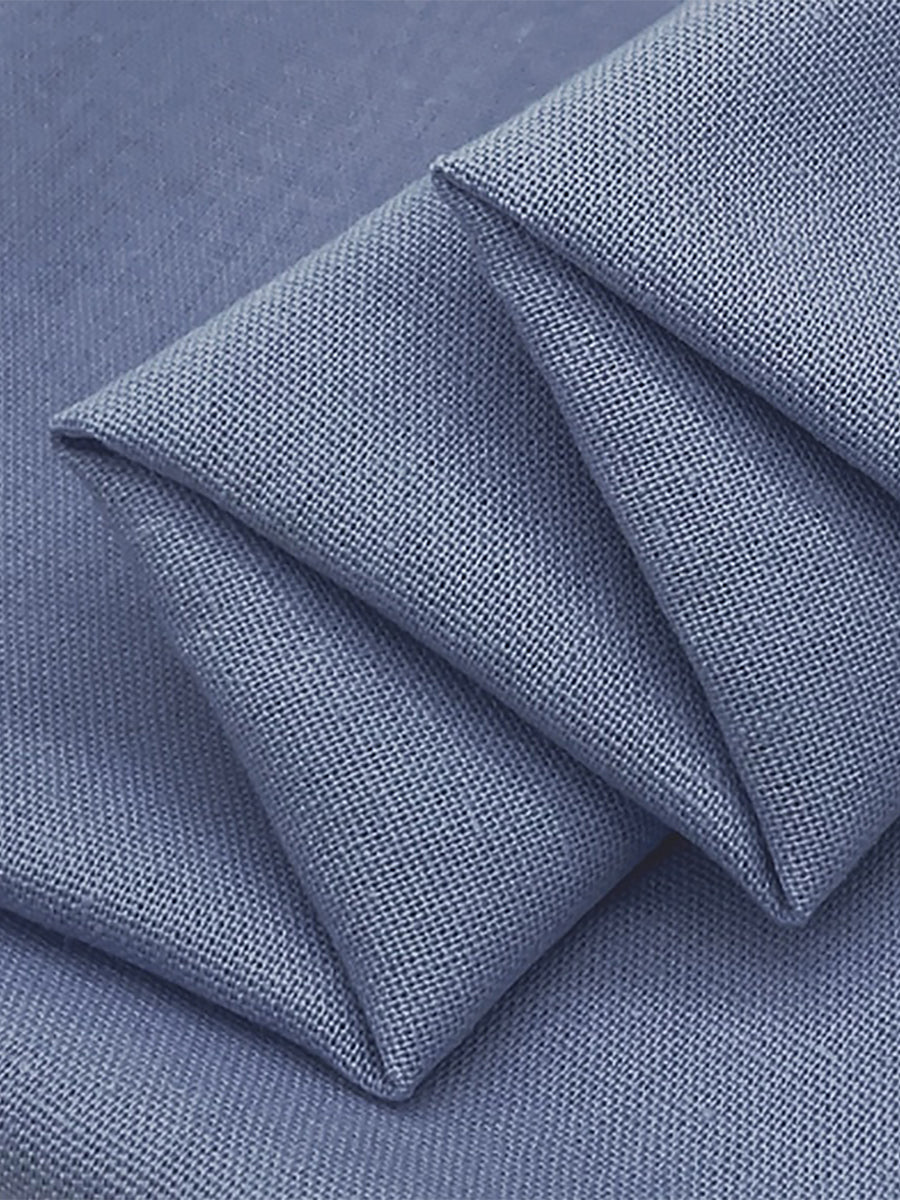 Men's Tailored Fit Notch Single Breasted One-Button Suit In Dusty Blue For Beach Weddings And Parties-BMbridal.UK