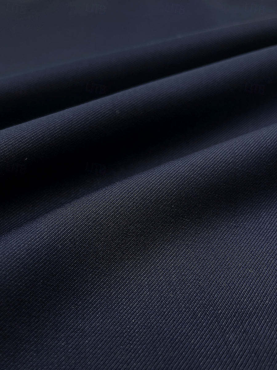 Men's Navy Blue Business Suit Set - Standard Fit Single Breasted 2-Button 3-Piece Wedding & Party Attire-BMbridal.UK