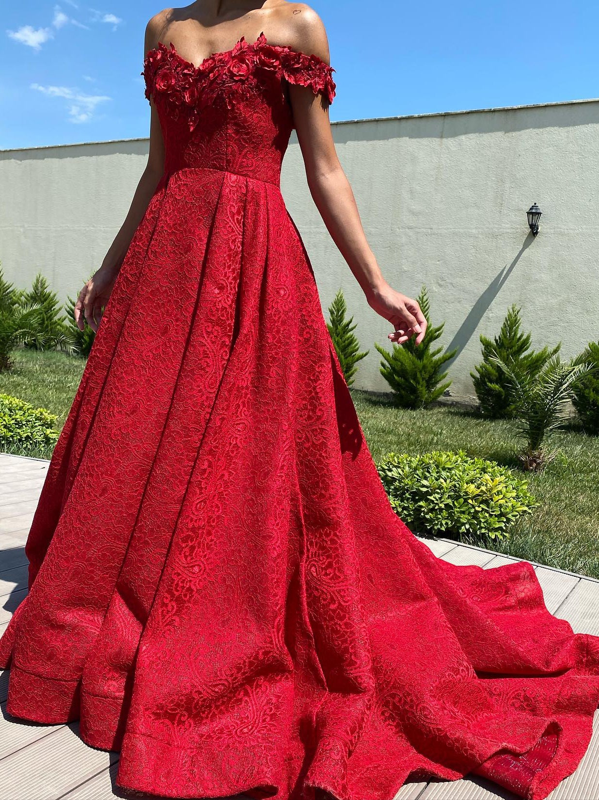 Princess A-Line Long Dresses with Off-the-Shoulder Neckline Applique and Beading