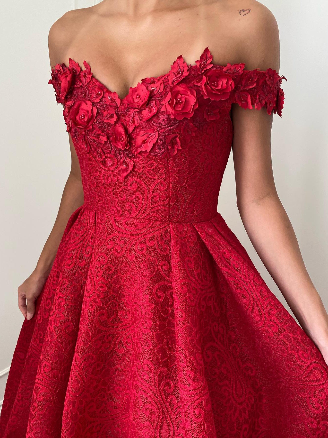 Princess A-Line Long Dresses with Off-the-Shoulder Neckline Applique and Beading