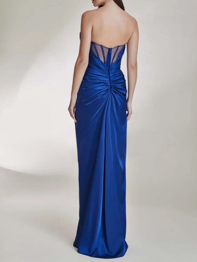 Strapless Floor-length Sheath/Column Prom Dresses