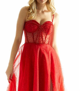 Sweetheart Spaghetti Strap A-Line Princess Floor-Length Prom Dress