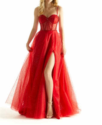 Sweetheart Spaghetti Strap A-Line Princess Floor-Length Prom Dress