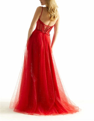 Sweetheart Spaghetti Strap A-Line Princess Floor-Length Prom Dress