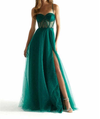 Sweetheart Spaghetti Strap A-Line Princess Floor-Length Prom Dress