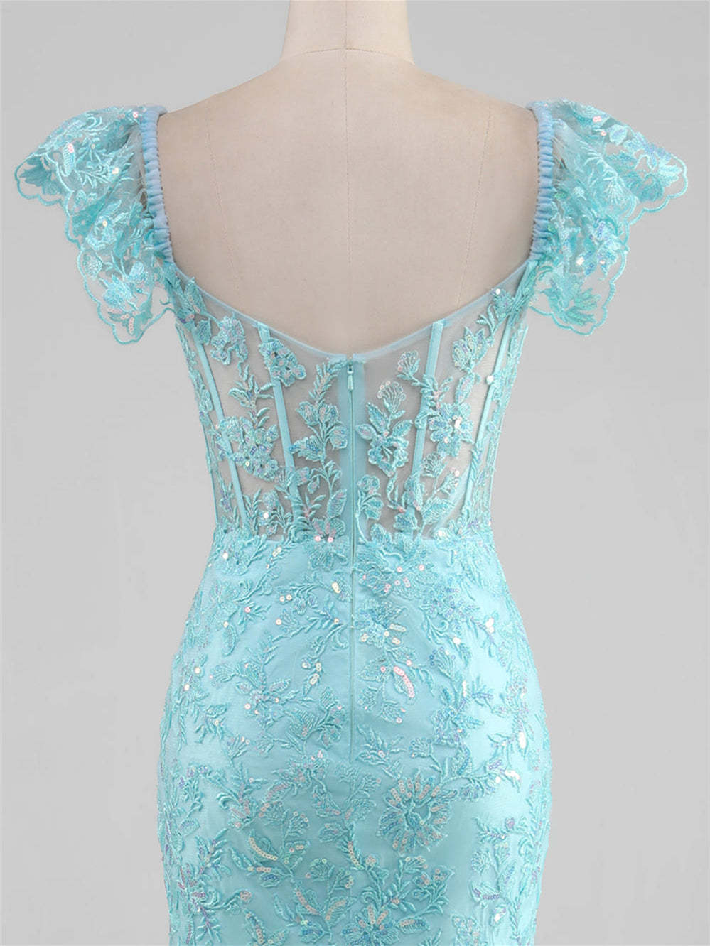 Sweetheart Off-the-Shoulder Floor-Length Evening Dress with Side Split in Mermaid/Trumpet Style