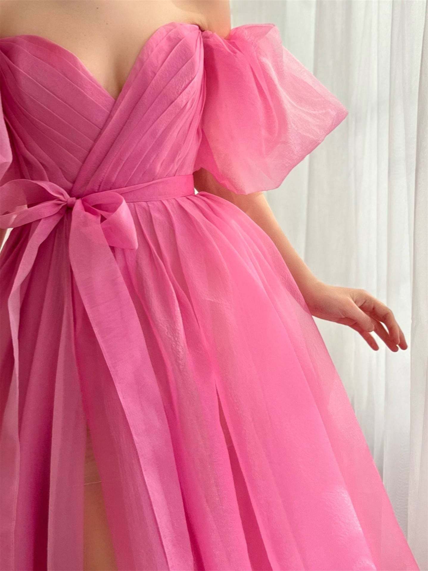Sweetheart Off-the-Shoulder A-Line Princess Formal Floor-Length Dress