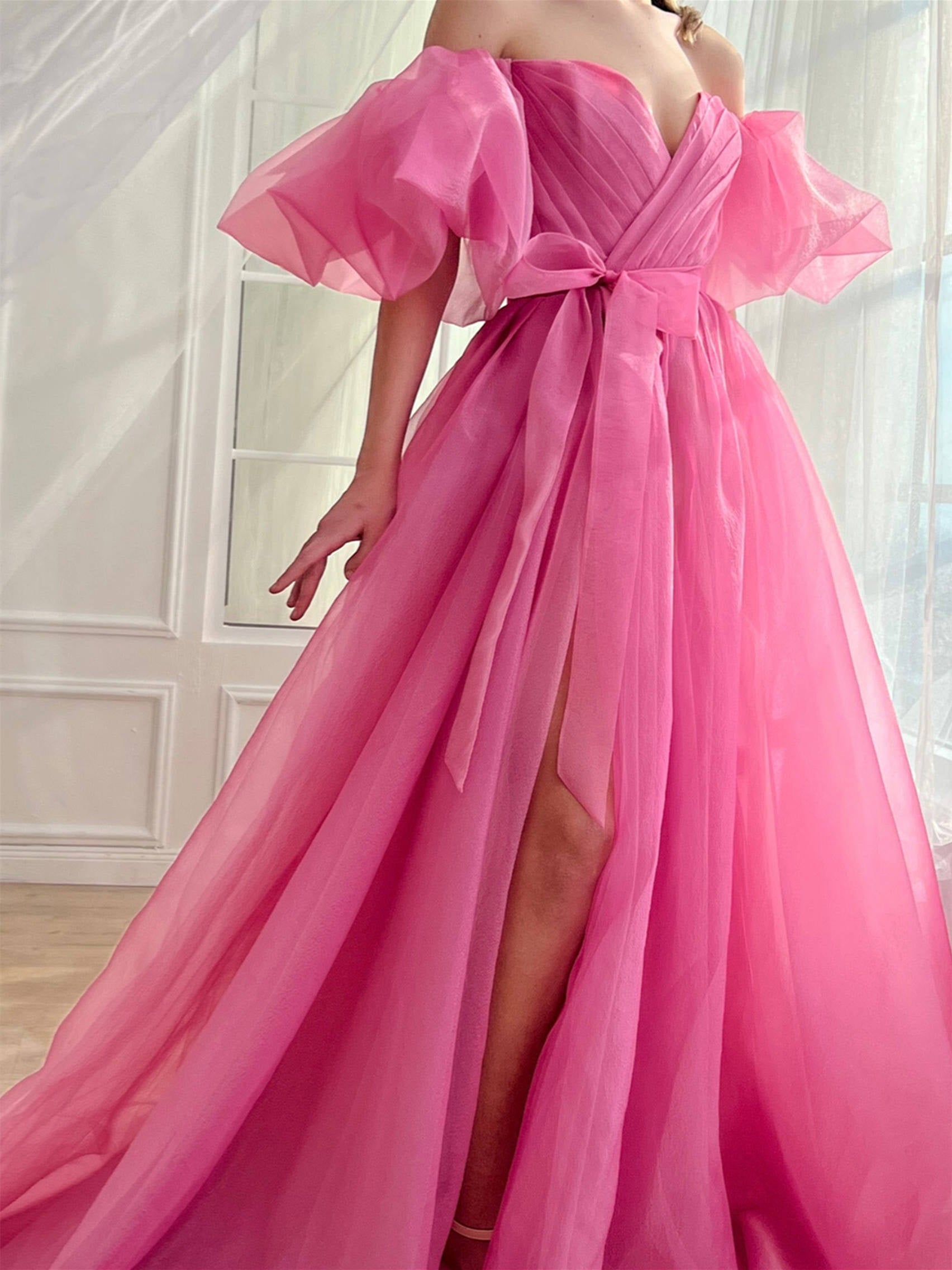 Sweetheart Off-the-Shoulder A-Line Princess Formal Floor-Length Dress