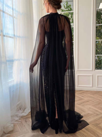 Sweetheart Sleeveless Floor-Length Mermaid/Trumpet Prom Dress With Wrap