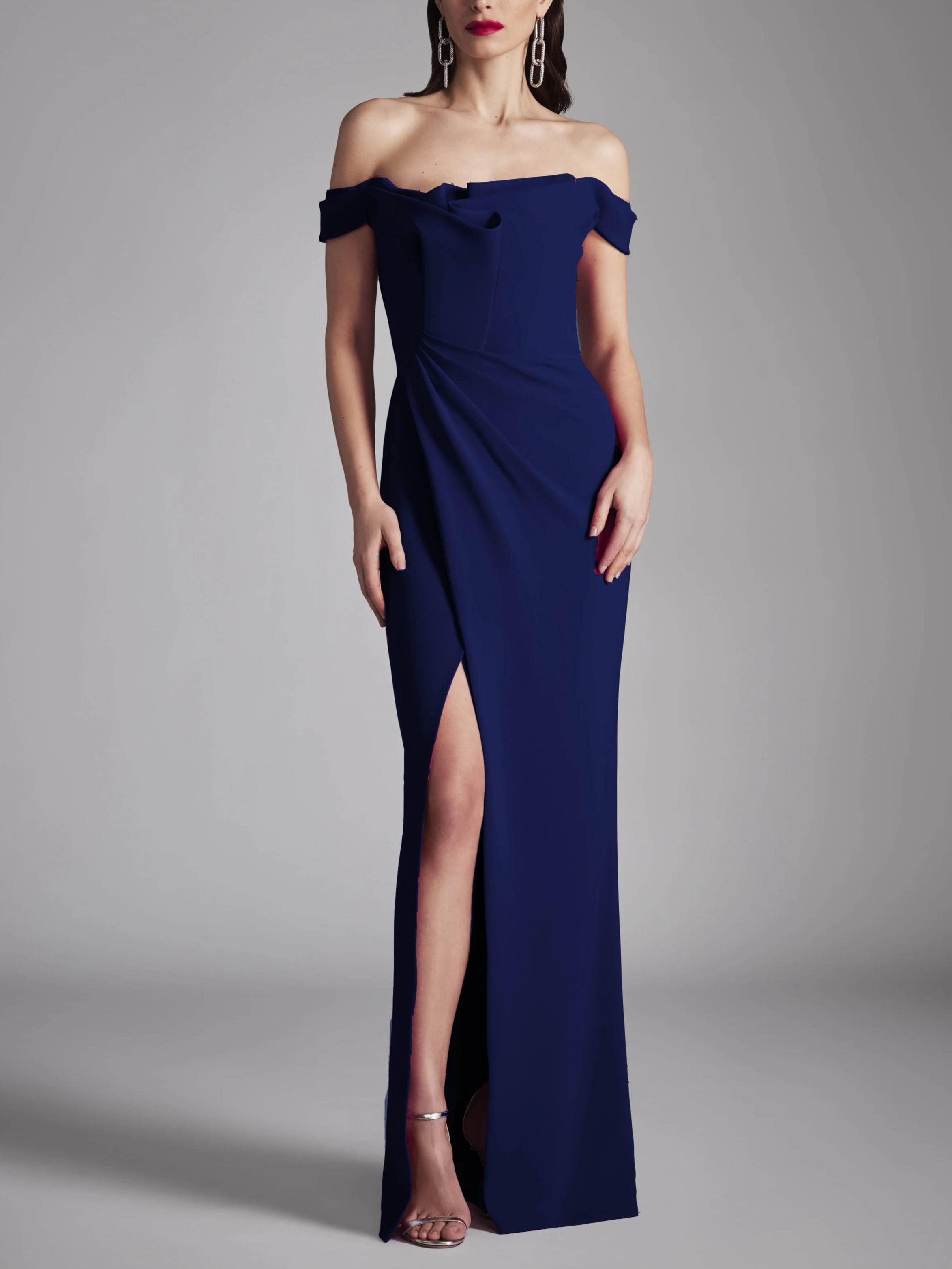 Princess A-Line Strapless Floor-Length Ruffled Evening Dress