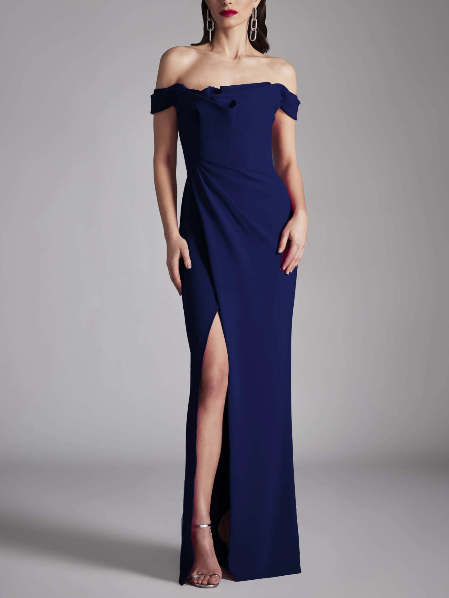 Princess A-Line Strapless Floor-Length Ruffled Evening Dress