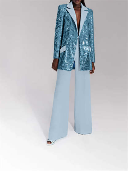 Evening Party Suit Set with Jacket and Pants 2-Piece