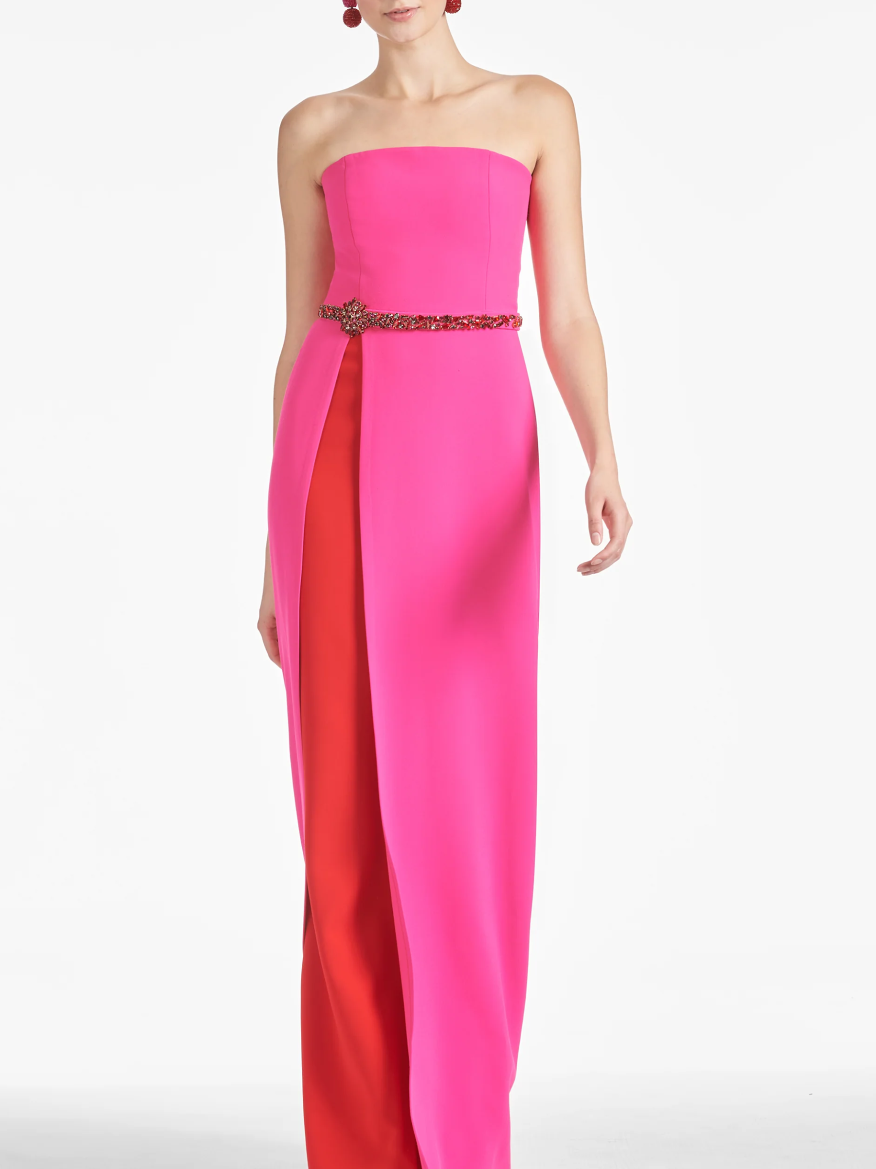 Strapless Floor-Length Sheath Gown for the Mother of the Bride