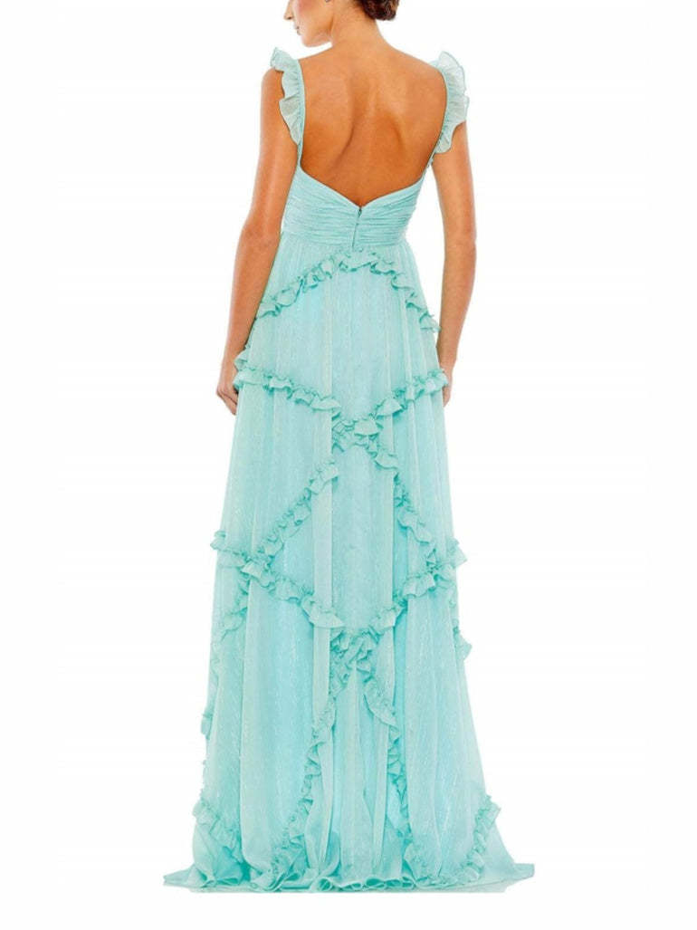 Spaghetti Strap Floor-Length A-Line Princess Evening Dress