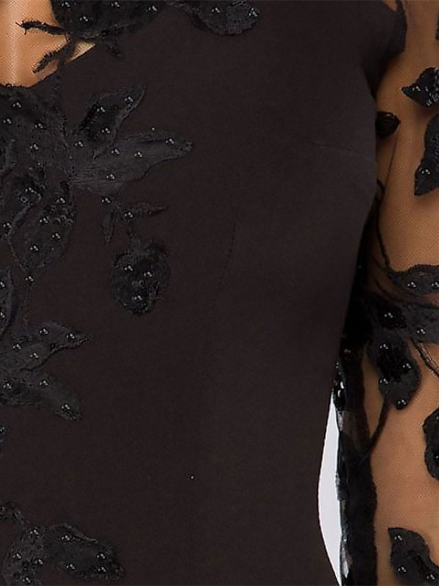 Knee-Length Cocktail Dresses with Sheath/Column Illusion and Beading