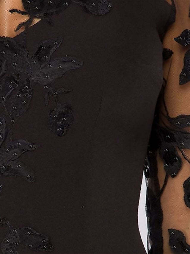 Knee-Length Cocktail Dresses with Sheath/Column Illusion and Beading