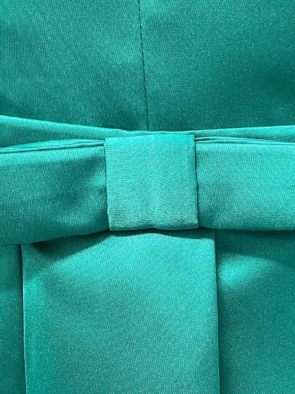 V-Neck Floor-Length Evening Dresses with Long Sleeves in A-Line/Princess Style