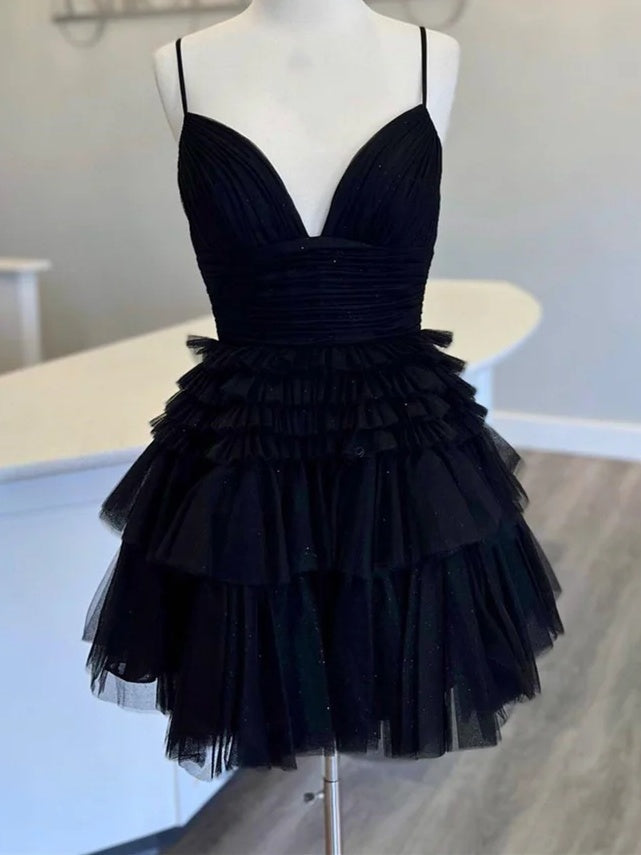 V-neck Off-the-Shoulder A-Line Mini Cocktail Dress for Party or Homecoming