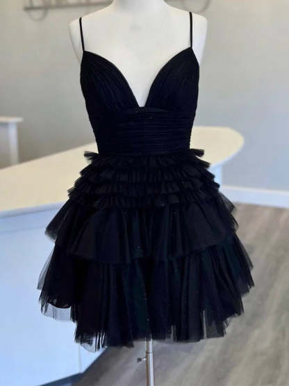 V-neck Off-the-Shoulder A-Line Mini Cocktail Dress for Party or Homecoming