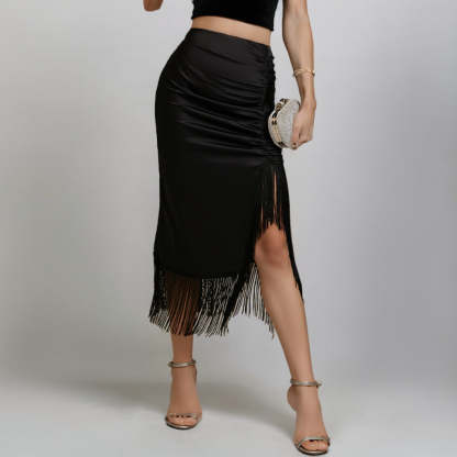 Vintage Tea-Length Party Skirt with Sheath/Column Design